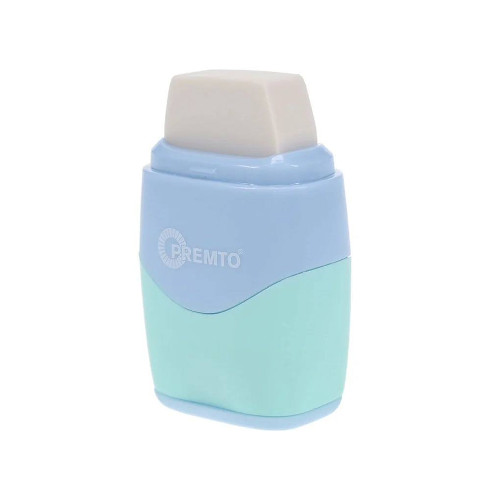 Premto Pastel Twin Hole Sharpener with Built-in Eraser - Image 6
