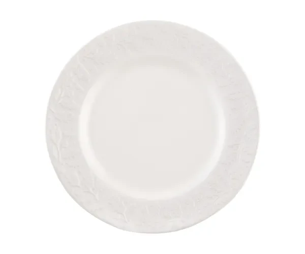 Price & Kensington Acorn Embossed Ceramic Dinner Plate | 27cm White