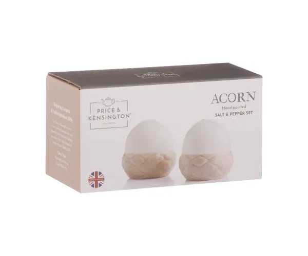 Price & Kensington Hand-Painted Acorn Salt & Pepper Set | High-Quality Materials