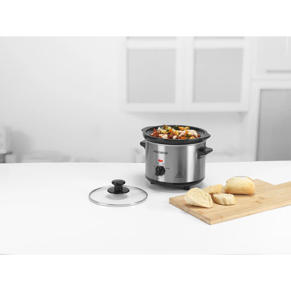 Progress 1.5L Compact Slow Cooker | 3 Heat Settings, Energy Efficient - Image 2