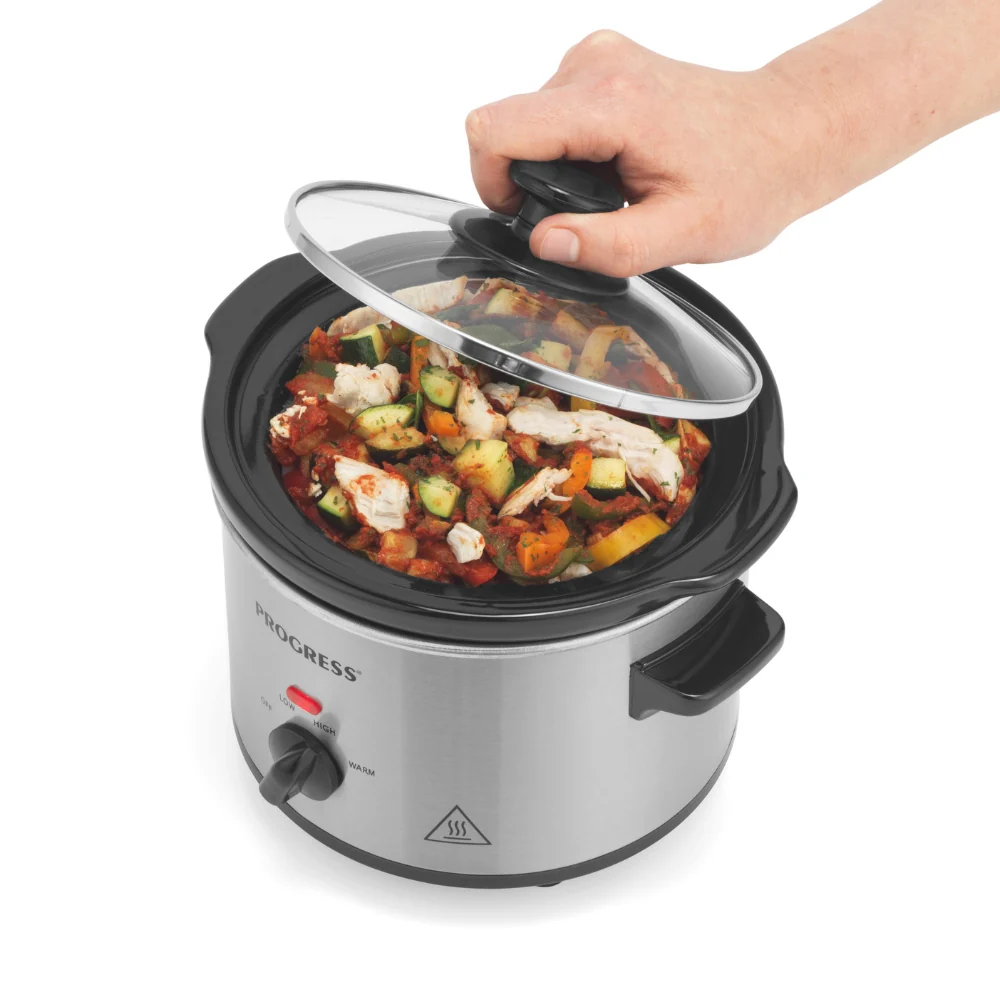 Progress 1.5L Compact Slow Cooker | 3 Heat Settings, Energy Efficient - Image 4