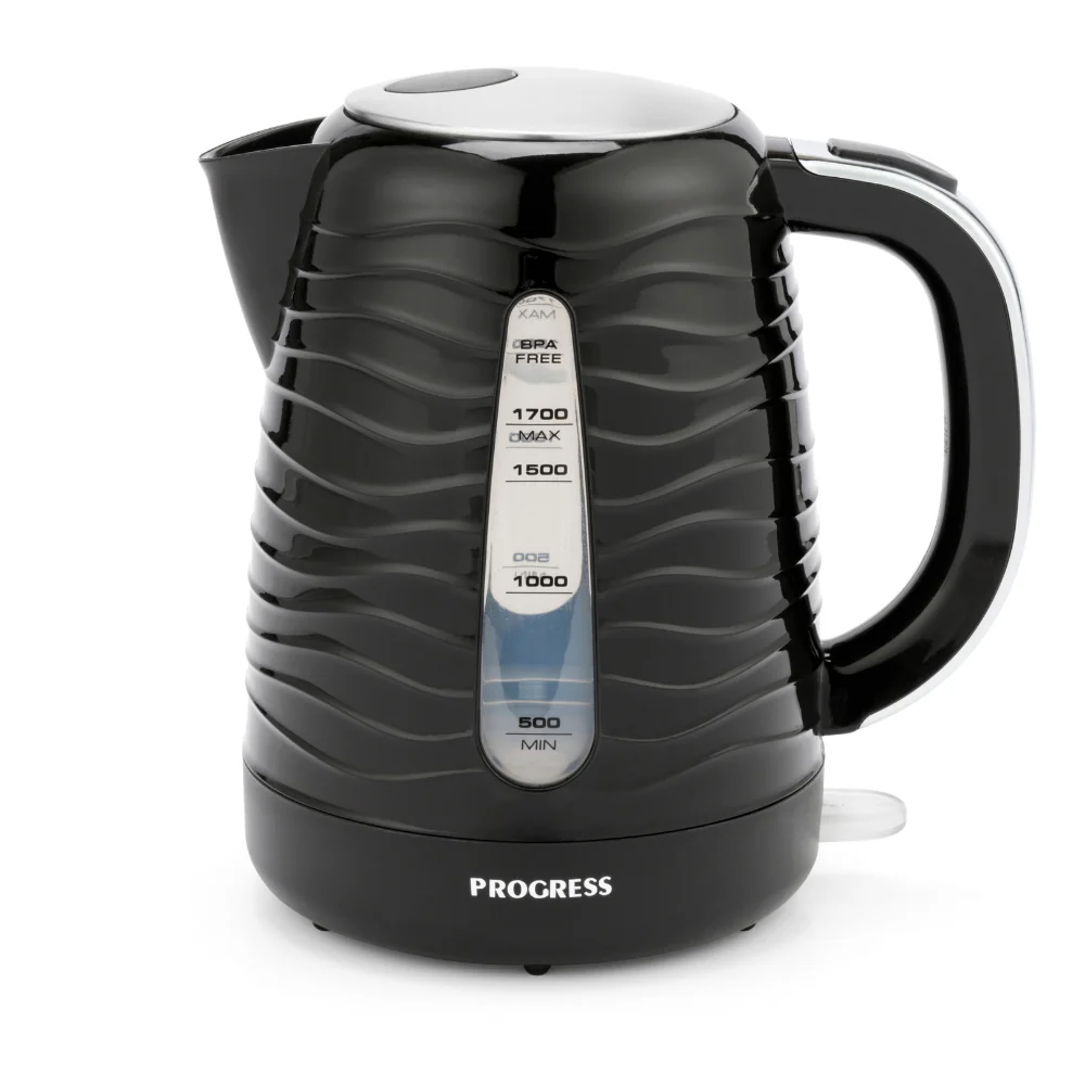 Progress Black Wave Texture Cordless Jug Kettle | 1.7 L, BPA-Free - Image 6