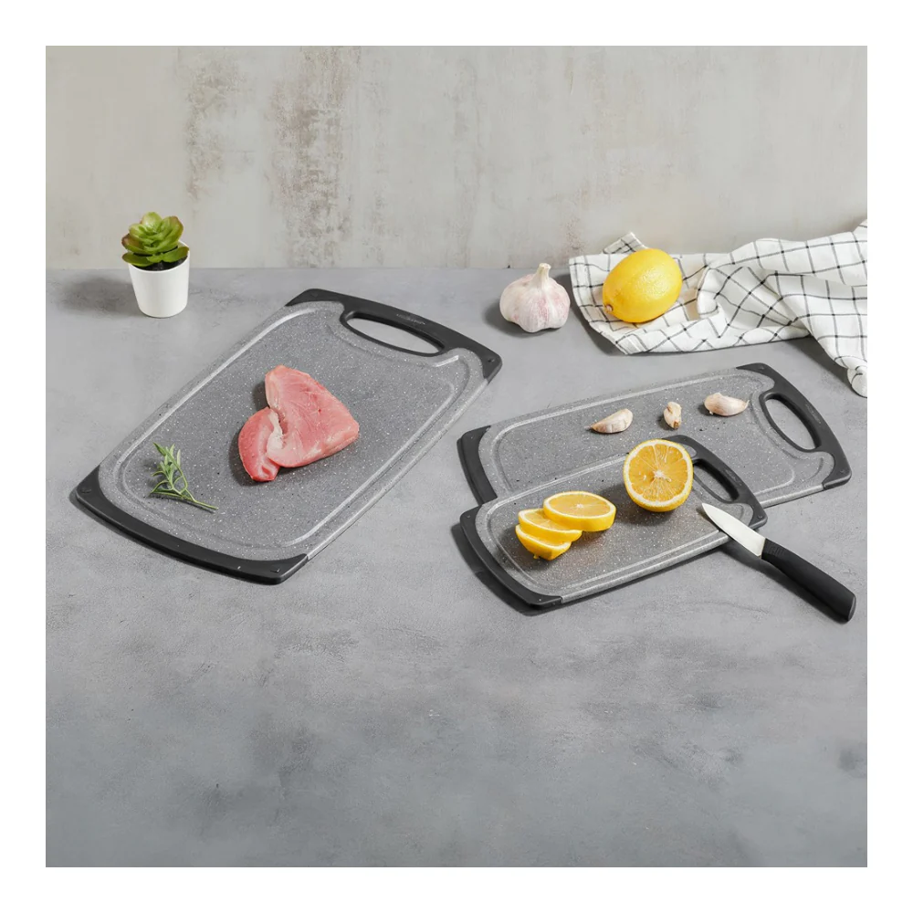 Anti-Slip Chopping Boards | Pack of 3, Stone Effect - Image 2
