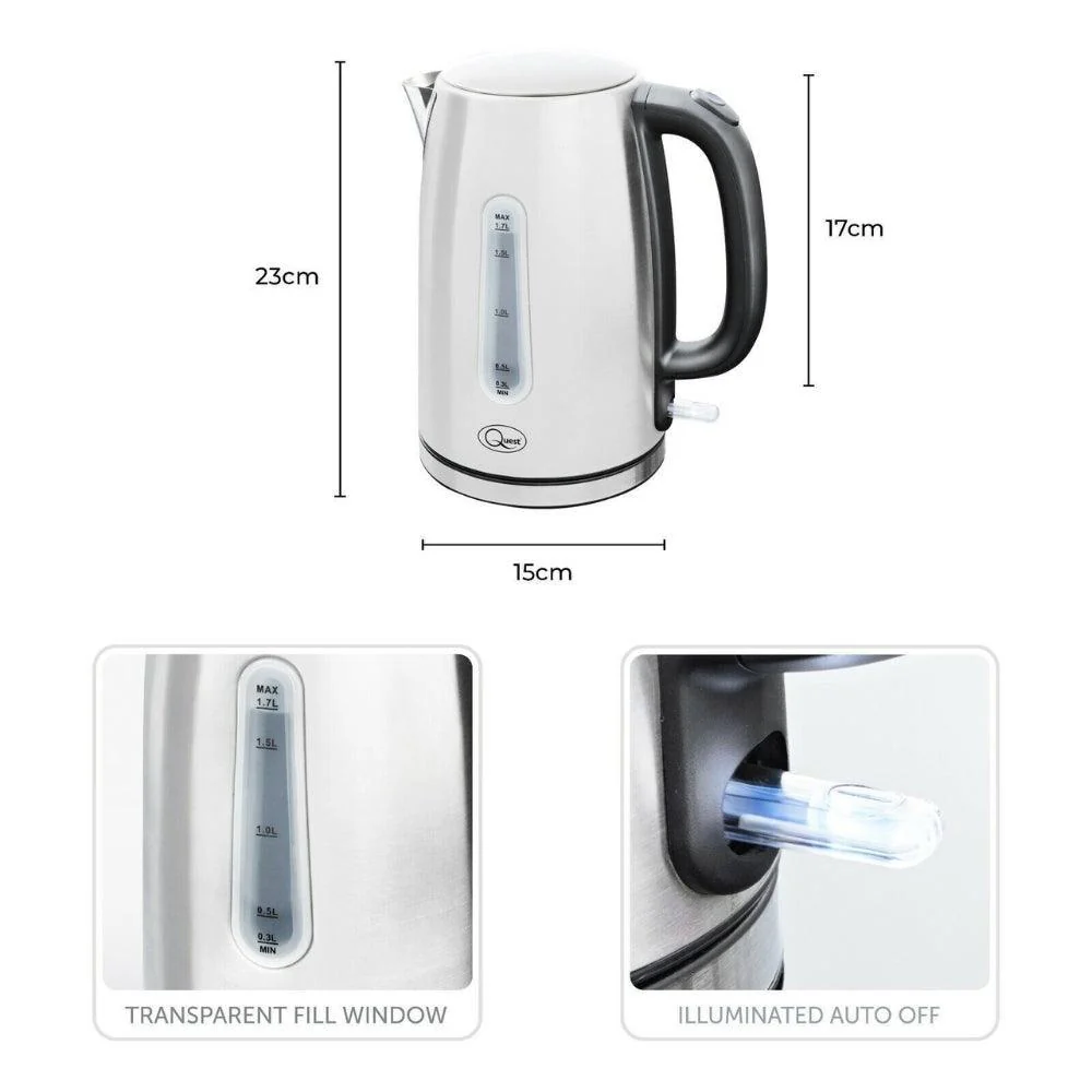 Quest Stainless Steel Rapid Boil Kettle | 1.7L - Image 4