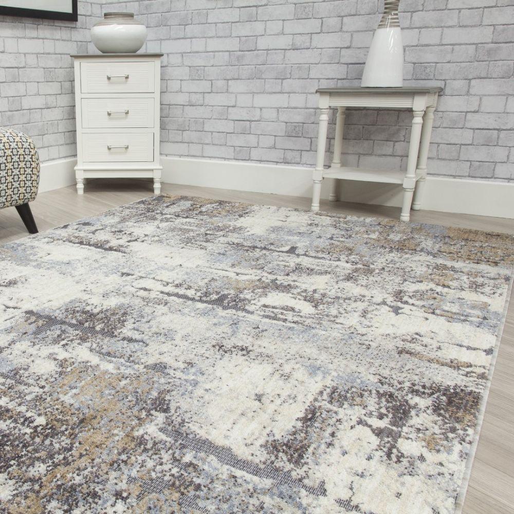 Revive Nova Cream Beige Modern Rug | Made From Recycled Plastic Bottles - Image 6