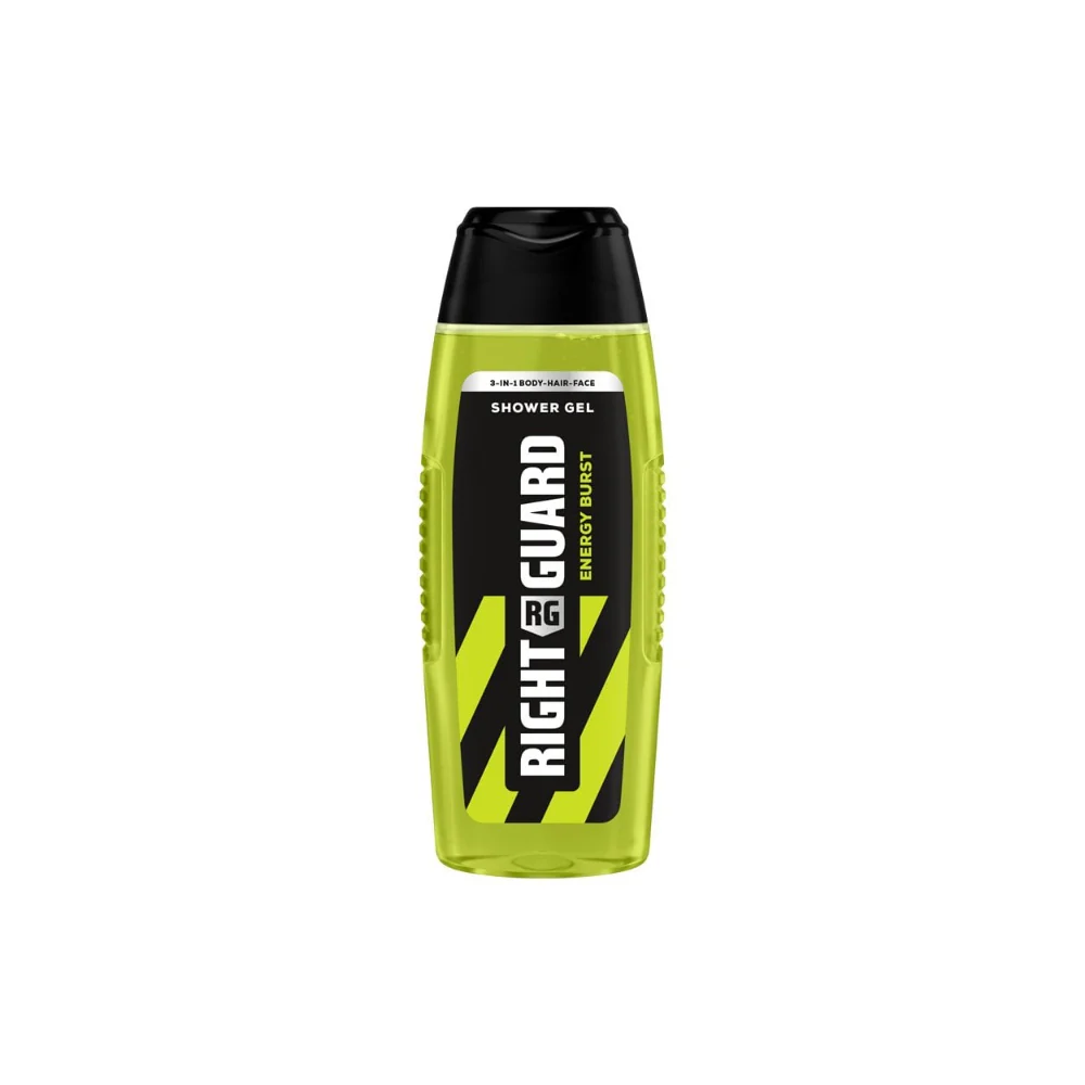 Right Guard Energy Burst 3-in-1 Shower Gel | Body, Hair & Face, 250 ml