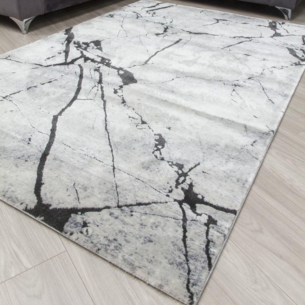 Rococo Glacial Grey Modern Rug | Abstract Design - Image 4