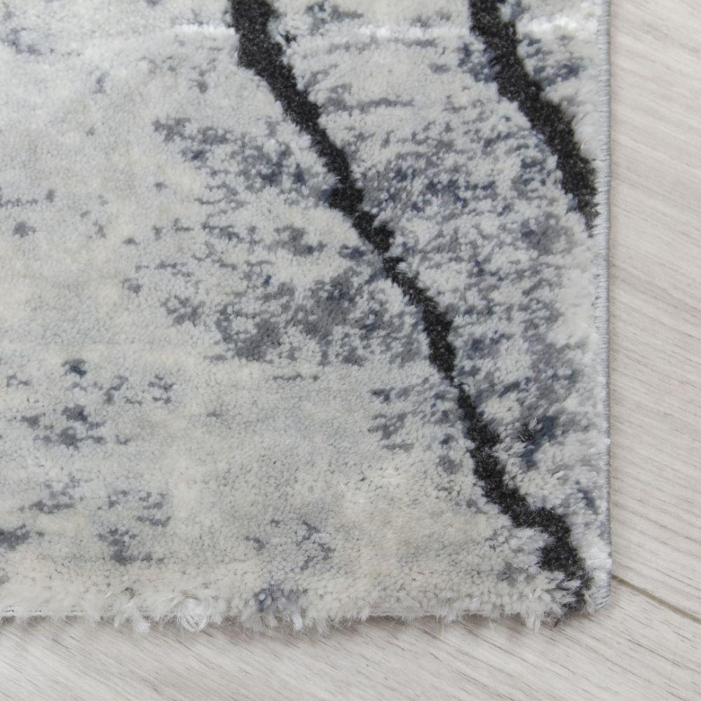Rococo Glacial Grey Modern Rug | Abstract Design - Image 6