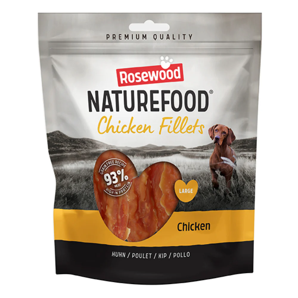 Rosewood Chicken Fillets Dog Treats | Grain-Free, 93% Meat, 320g