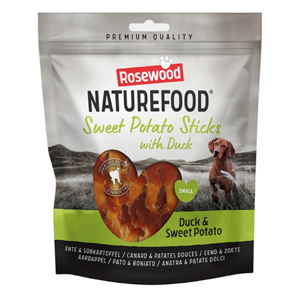 Rosewood Duck and Sweet Potato Dog Treat Sticks | Grain-Free, 320g