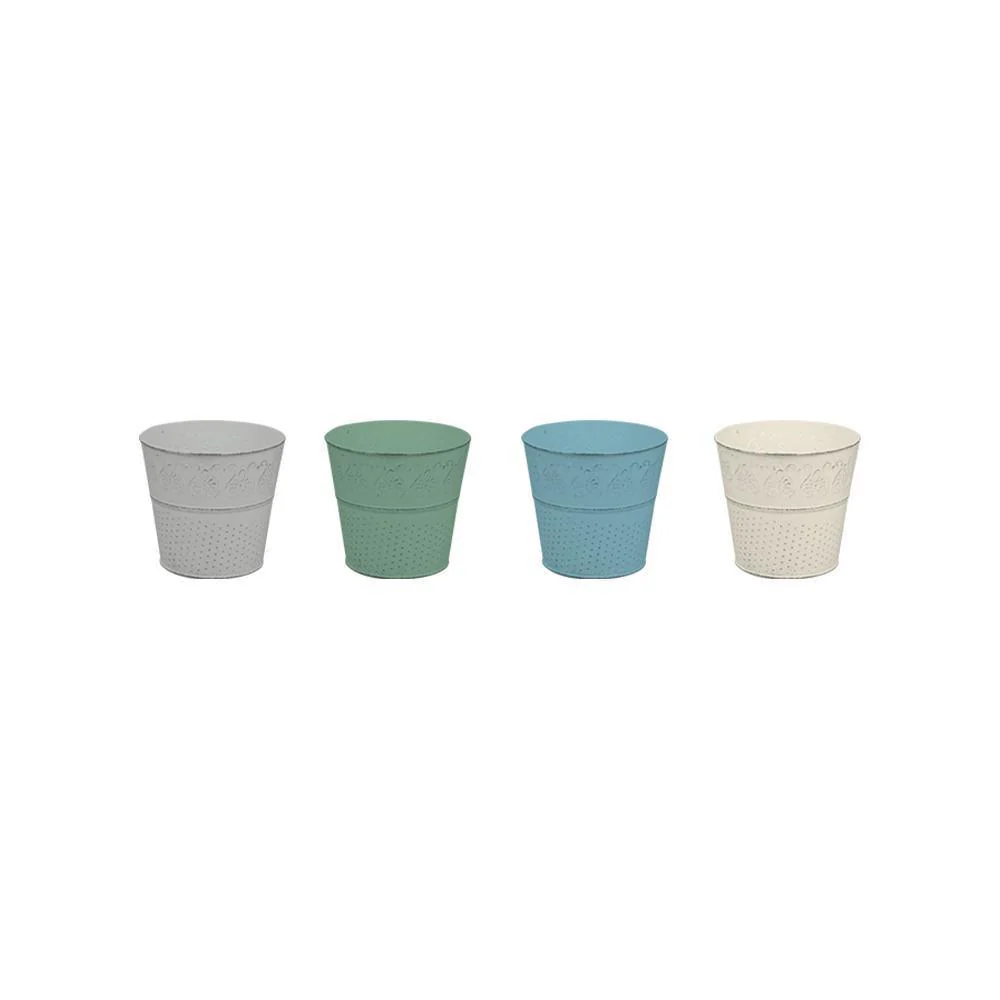 Rowan Decorative Chic Design Metal Pot | Assorted Colour | 12cm