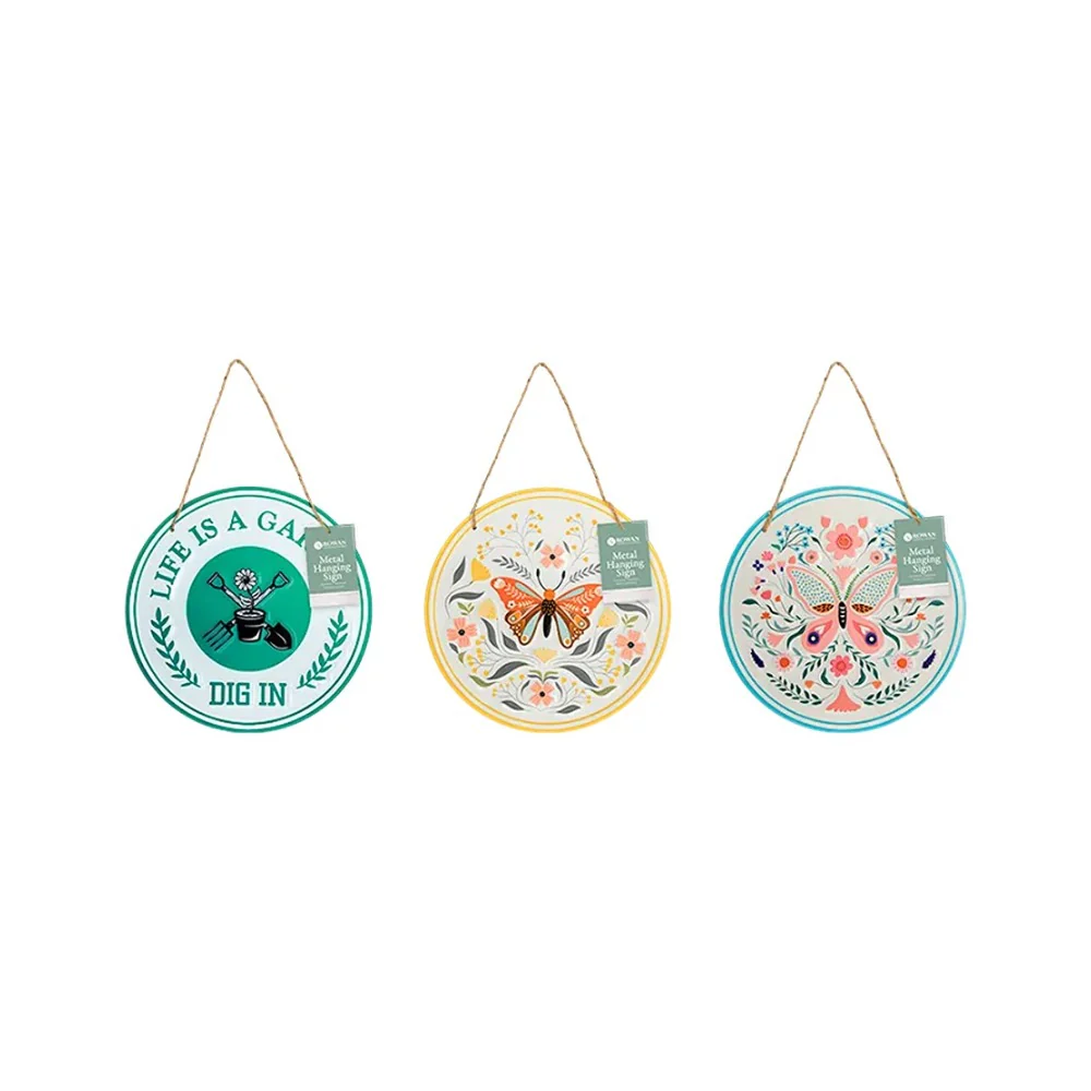 Rowan Garden Slogan Metal Hanging Sign | Assorted Designs and Colours
