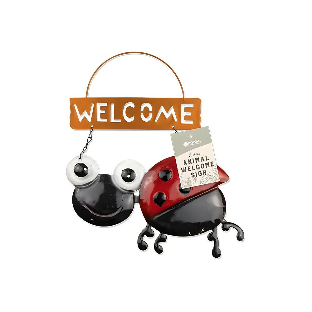 Rowan Metal Cute Animal Welcome Sign | Assorted | 8cm - Image 3