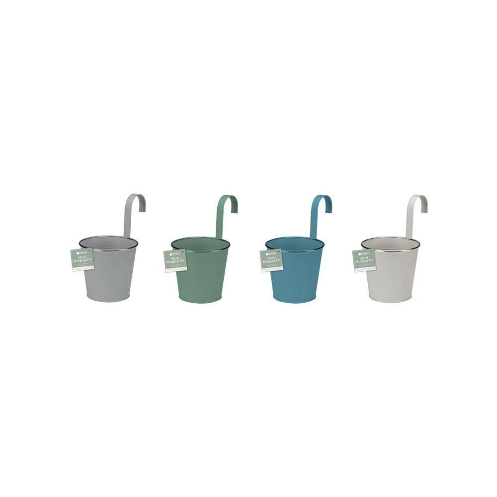 Rowan Metal Fence & Balcony Hanging Pot | Assorted Colour | 15cm