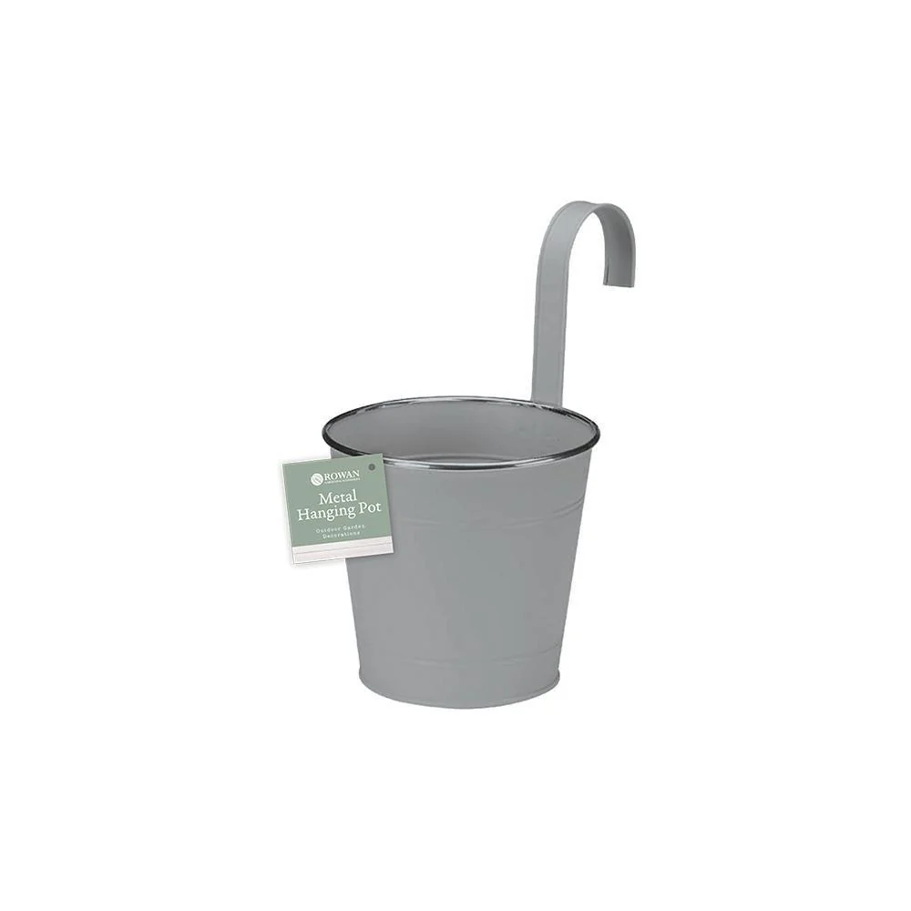 Rowan Metal Fence & Balcony Hanging Pot | Assorted Colour | 15cm - Image 2