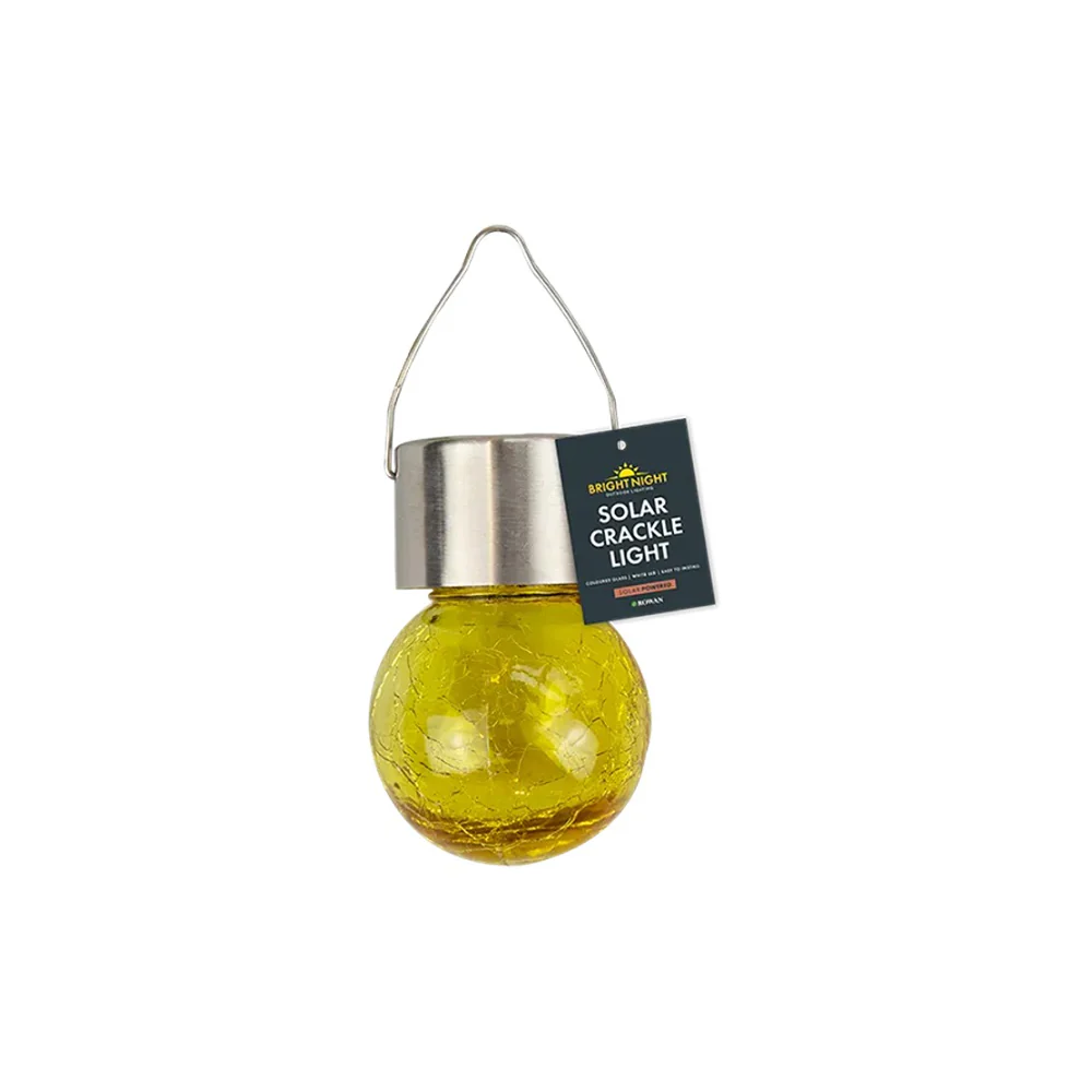 Rowan Solar Crackle Glass Ball Light | Assorted Colours, White LED - Image 4