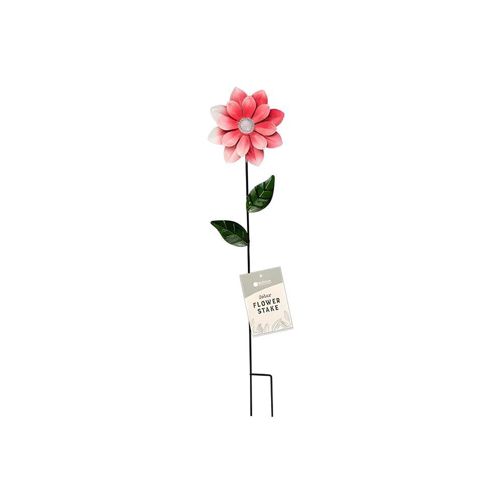 Rowan Solar Powered Flower Garden Stake | Assorted Colour | 49cm - Image 2
