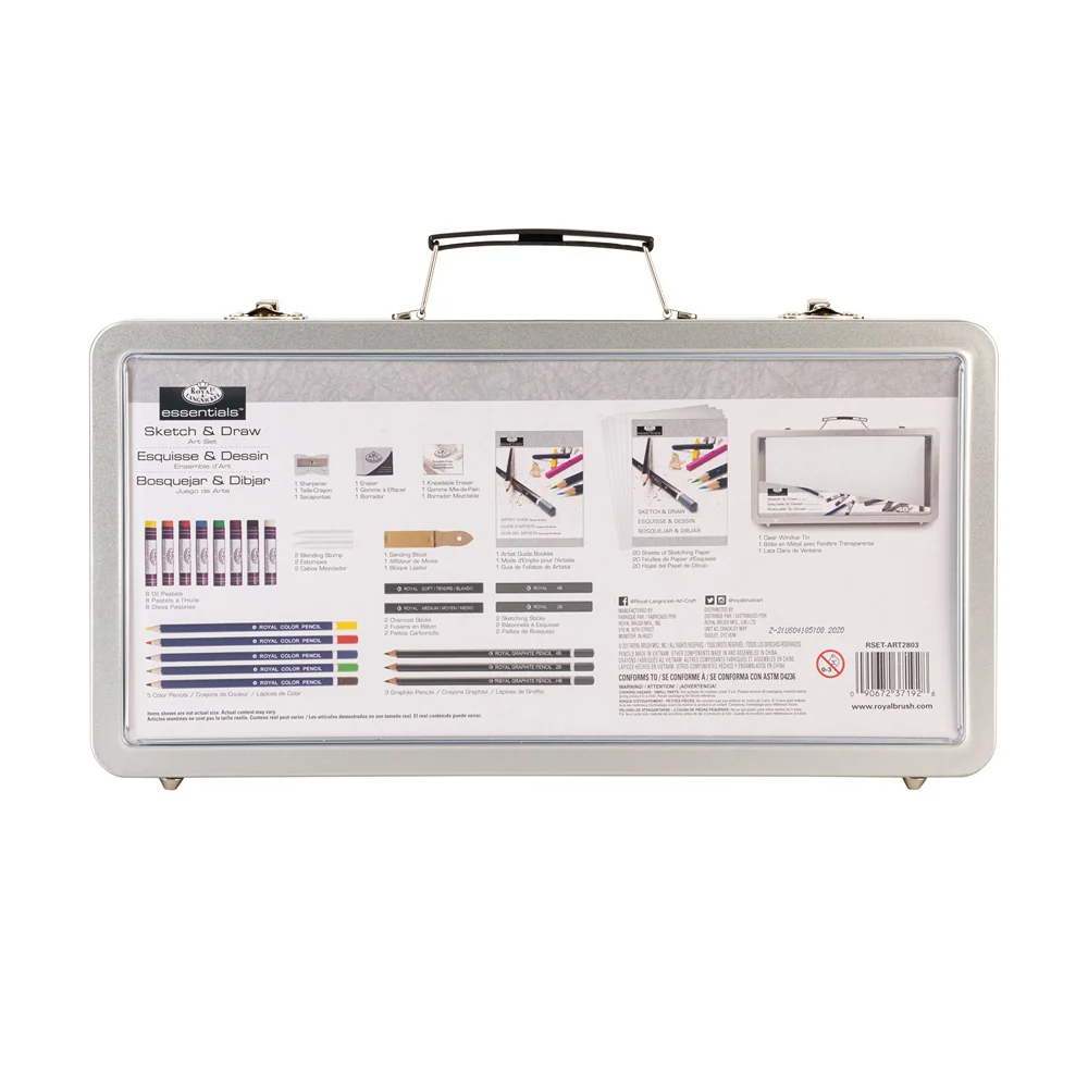 Royal & Langnickel Large Sketch & Draw Art Set | 48 Pieces, Graphite & Charcoal - Image 2
