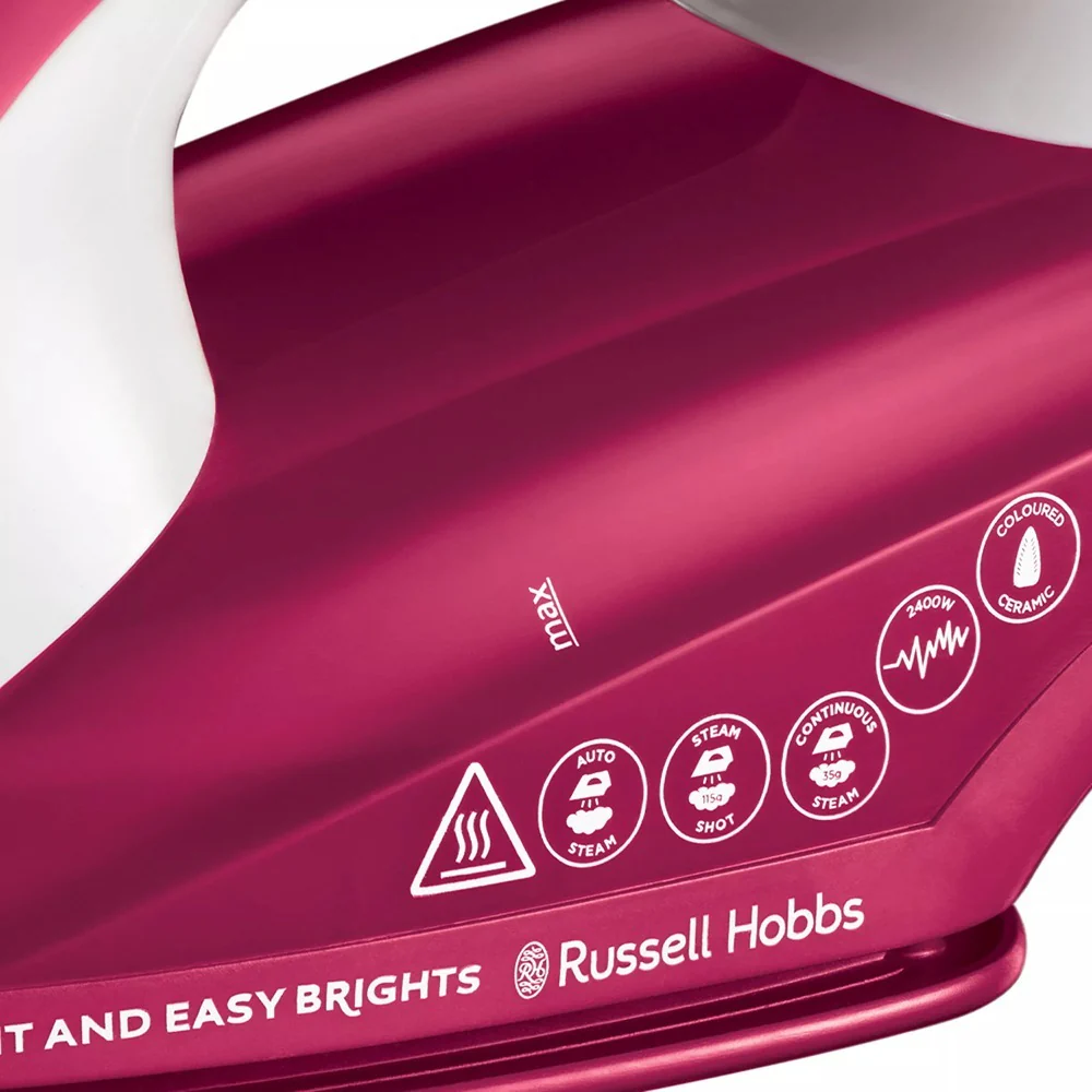 Russell Hobbs Berry Steam Iron | Auto Steam, Steam Shot, Vertical Steam - Image 6