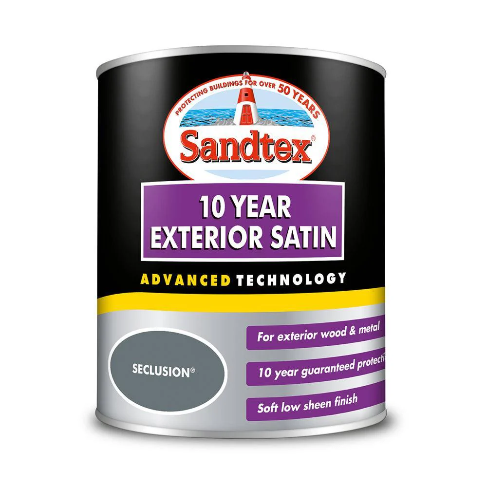 Sandtex 10 Year Exterior Satin Metal & Wood Paint | Seclusion - Image 3