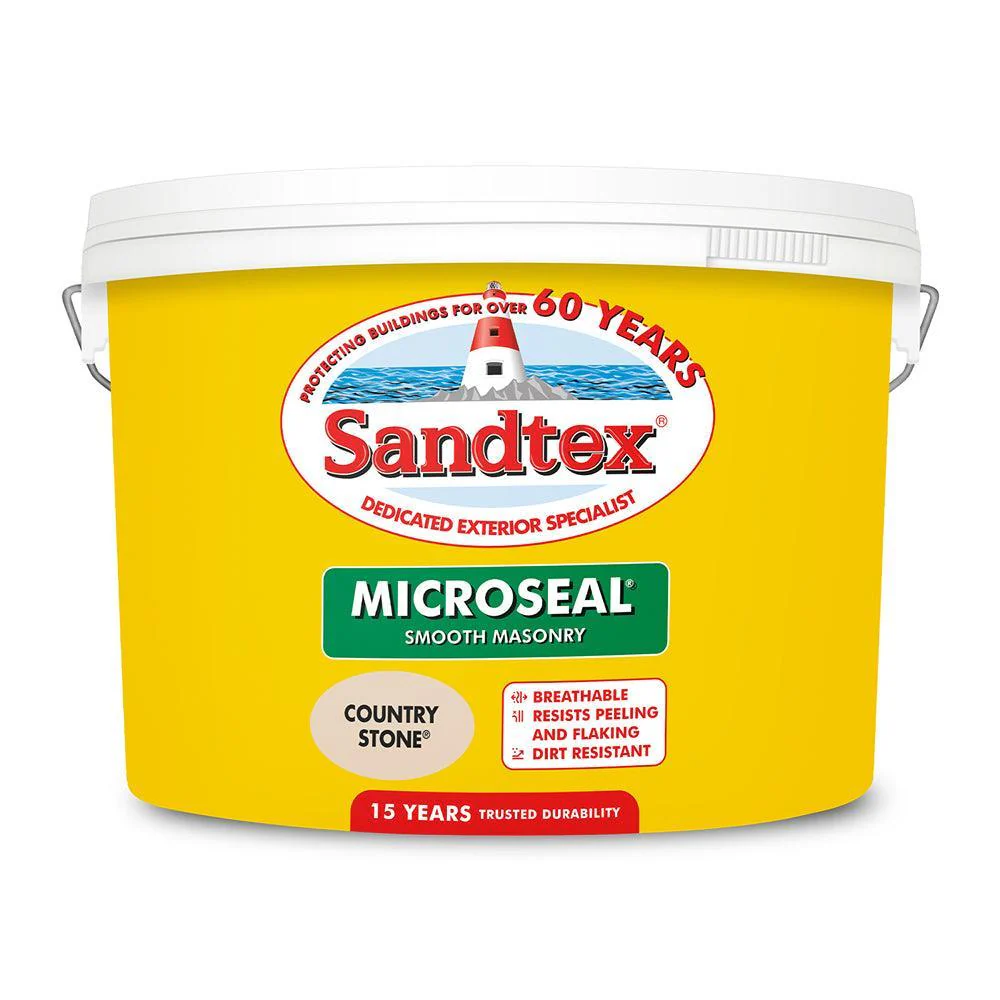 Sandtex Microseal Smooth Masonry Paint | Country Stone - Image 3