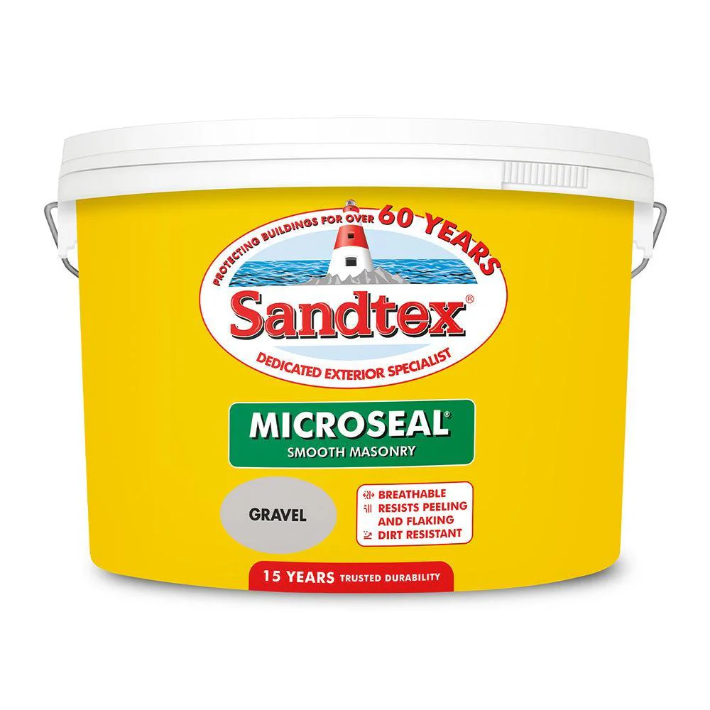 Sandtex Microseal Smooth Masonry Paint | Gravel - Image 3