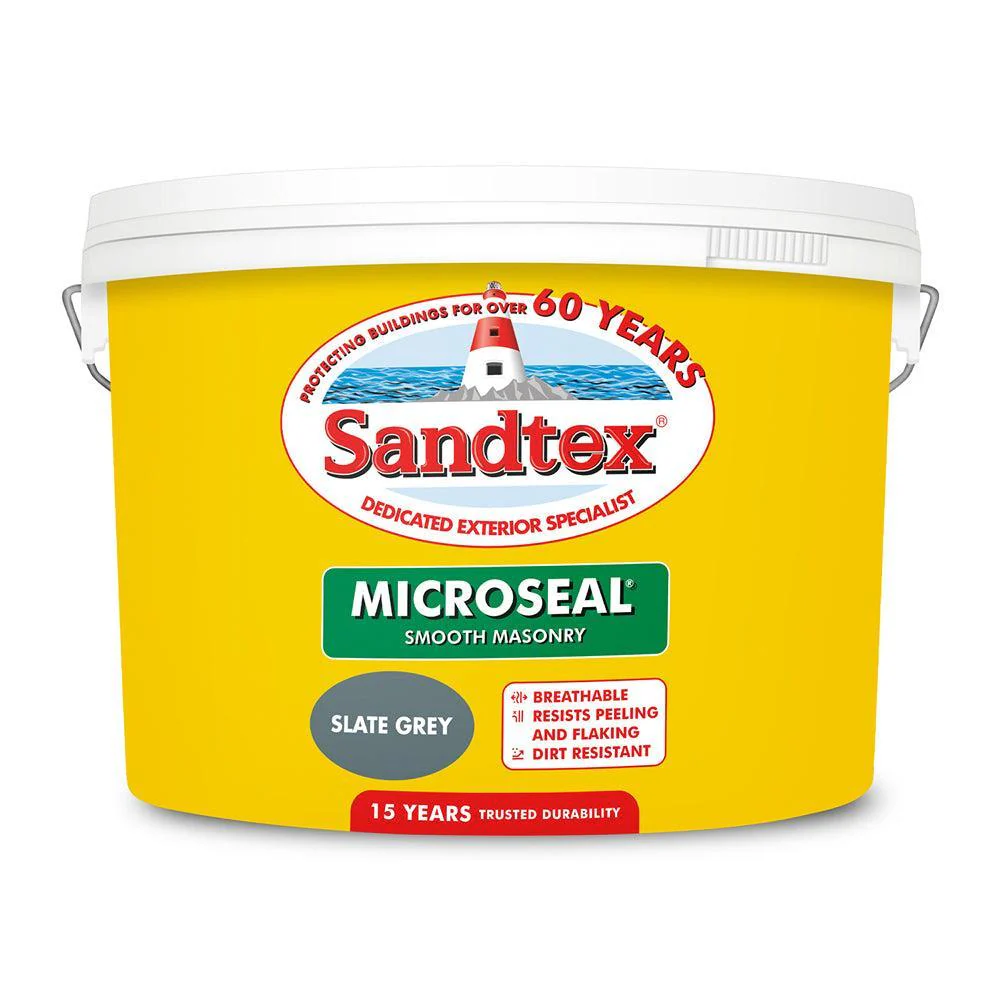Sandtex Microseal Smooth Masonry Paint | Slate Grey - Image 10