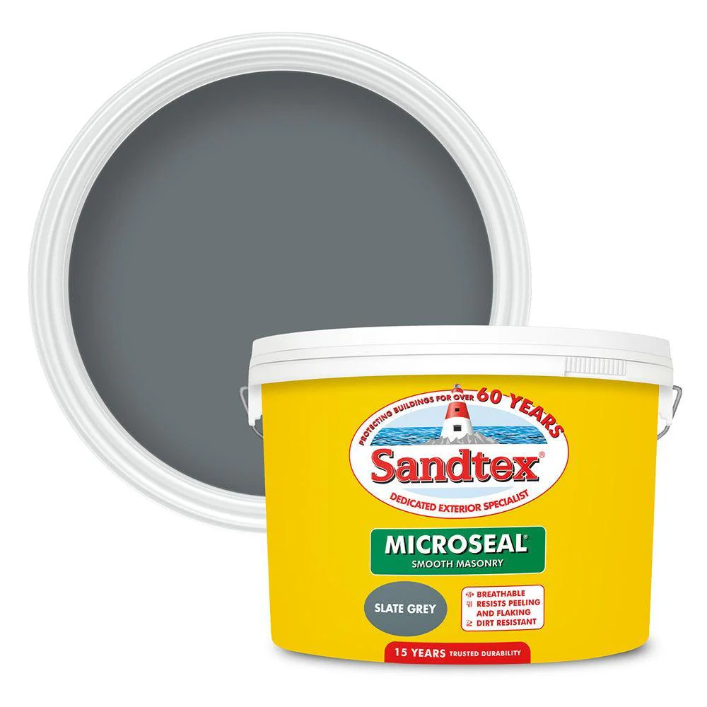 Sandtex Microseal Smooth Masonry Paint | Slate Grey - Image 11