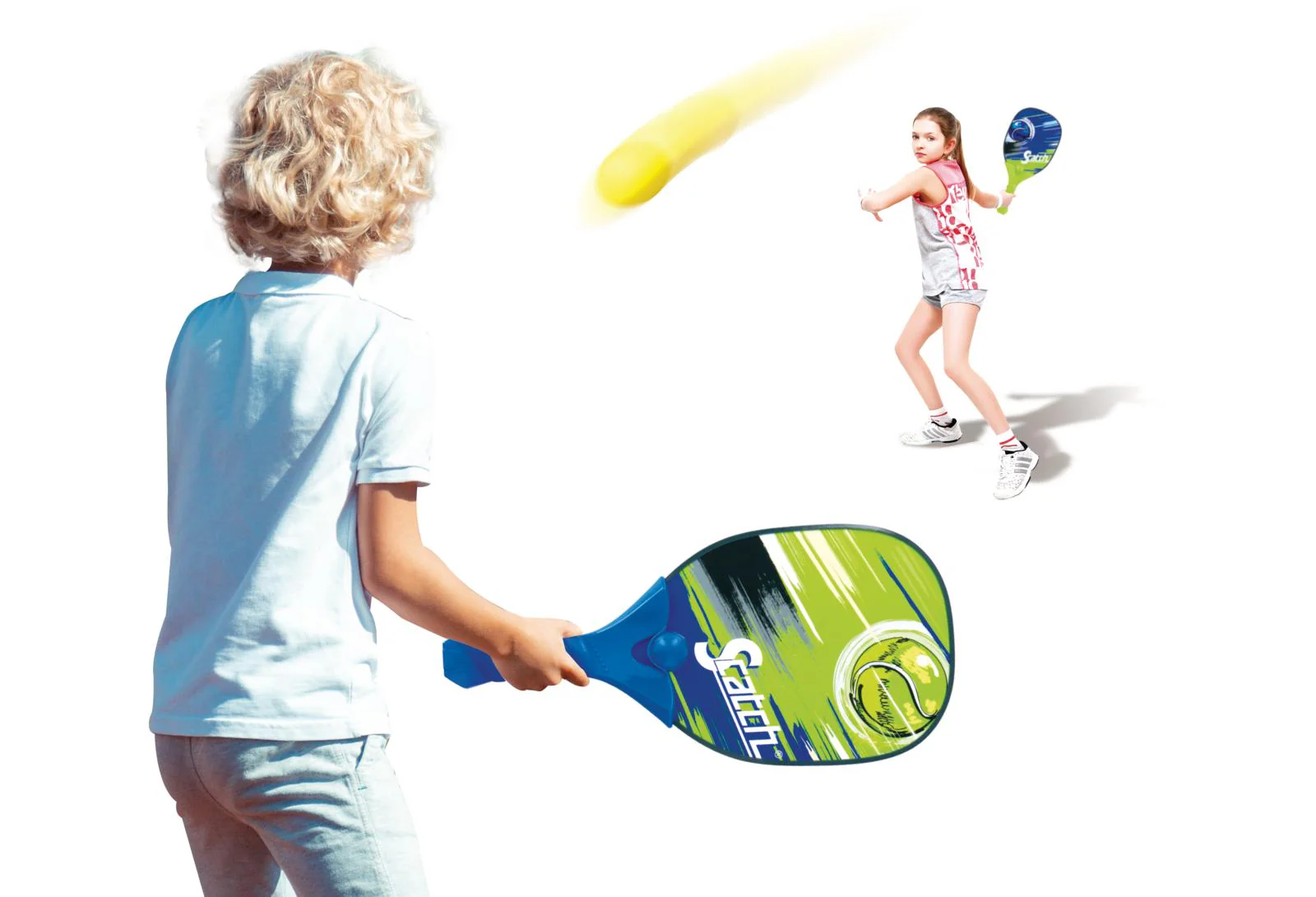 Scatch Paddleball Set | 4pcs | Green & Blue | Ergonomic Handle - Image 7