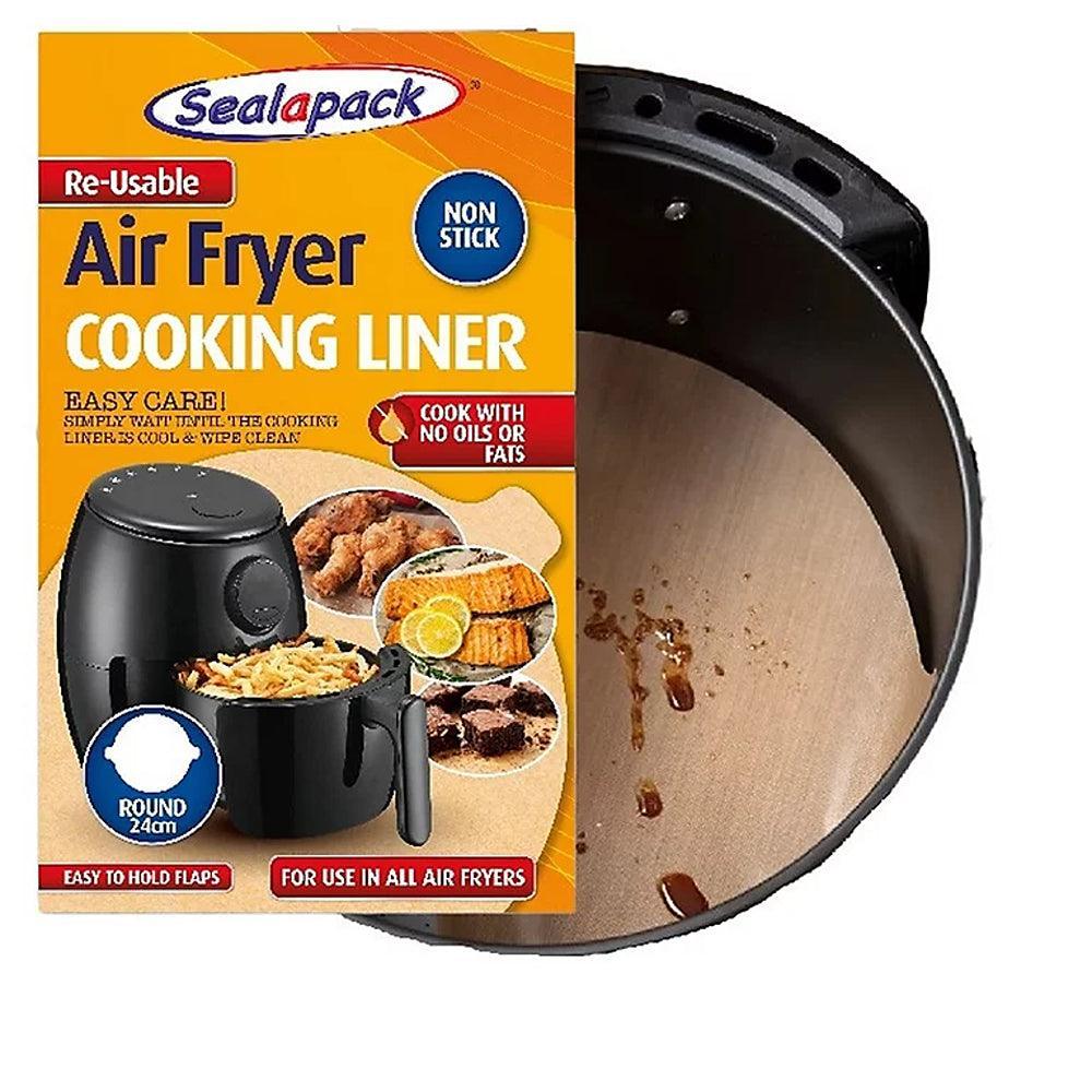 Sealapack Reusable Air Fryer Cooking Liner Round Sheet | 24cm - Image 2