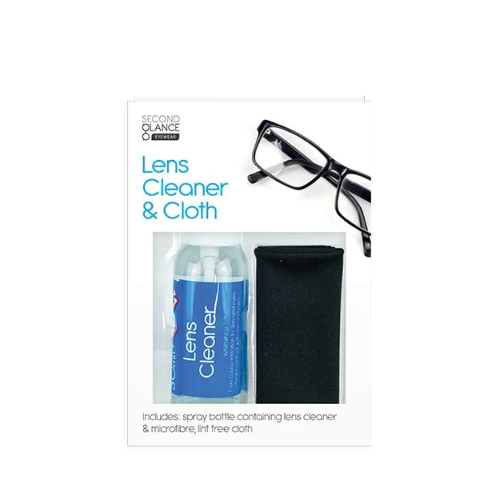 Second Glance Glasses Cleaner & Cloth Set | 30ml