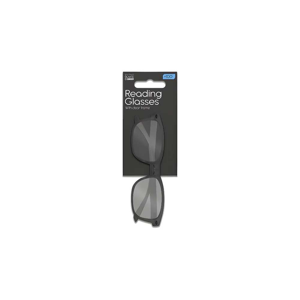 Second Glance Reading Glasses Clear Frame | Foldable, Rectangular Lenses - Image 2