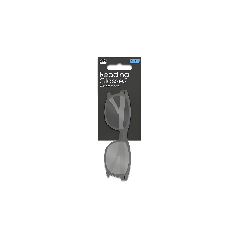 Second Glance Reading Glasses Clear Frame | Foldable, Rectangular Lenses - Image 4