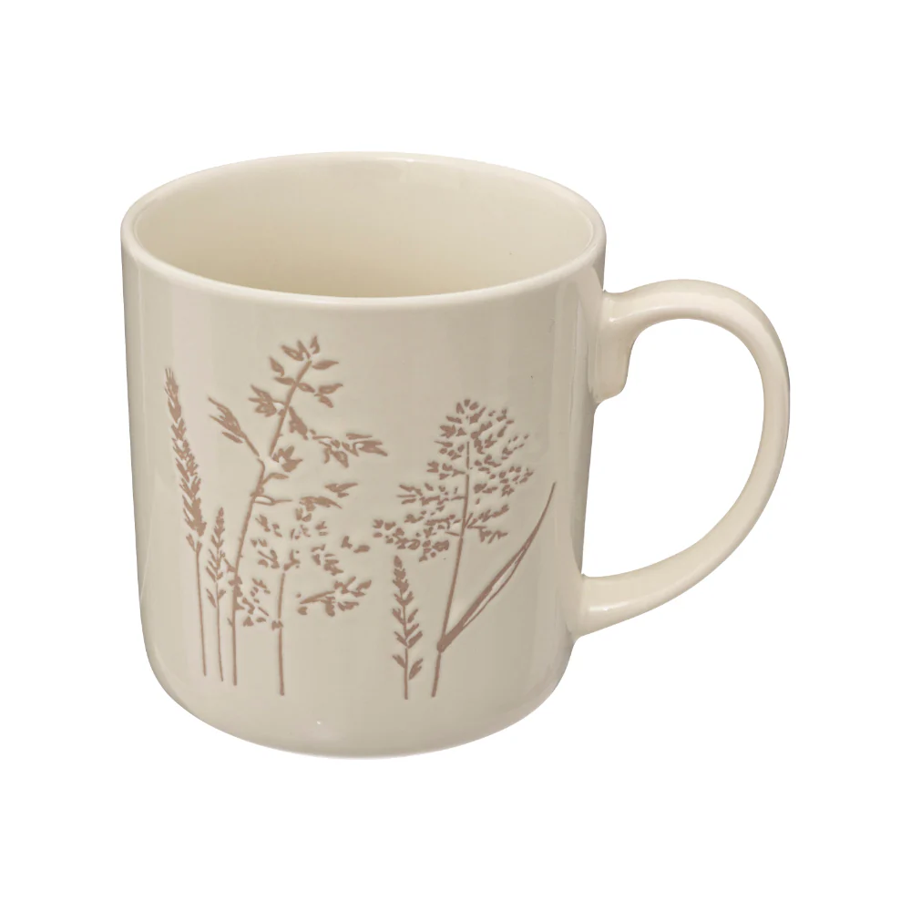 Secret de Gourmet Elsa Beige Botanical Print Mug Gloss Finish | 500ml
