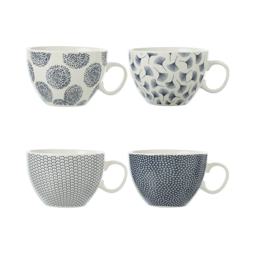 Secret de Gourmet Japan Jumbo Mug | 38cl, Assorted Blue-and-White Designs