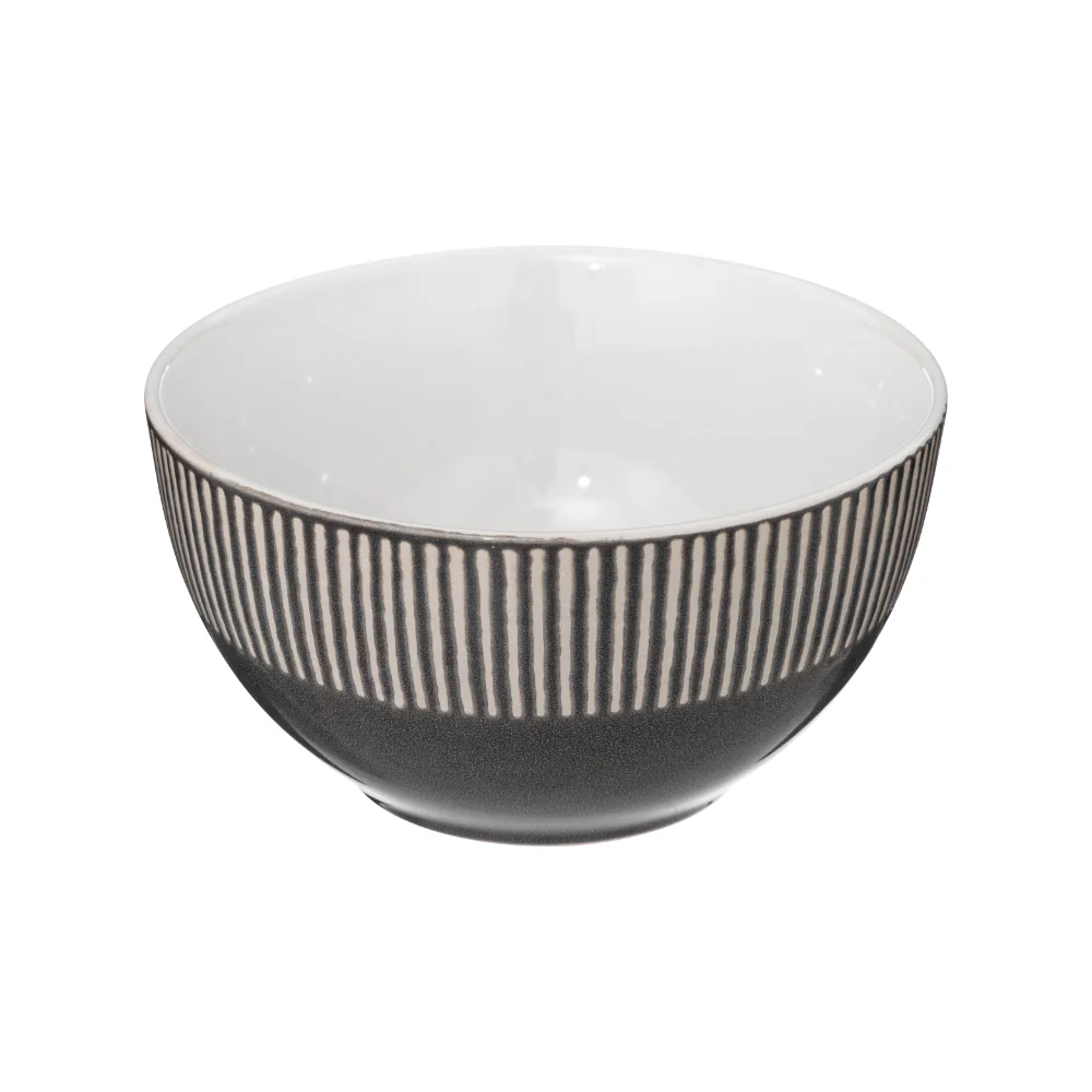 Secret de Gourmet Maya Two-Tone Grey Striped Cereal Bowl | 70cl