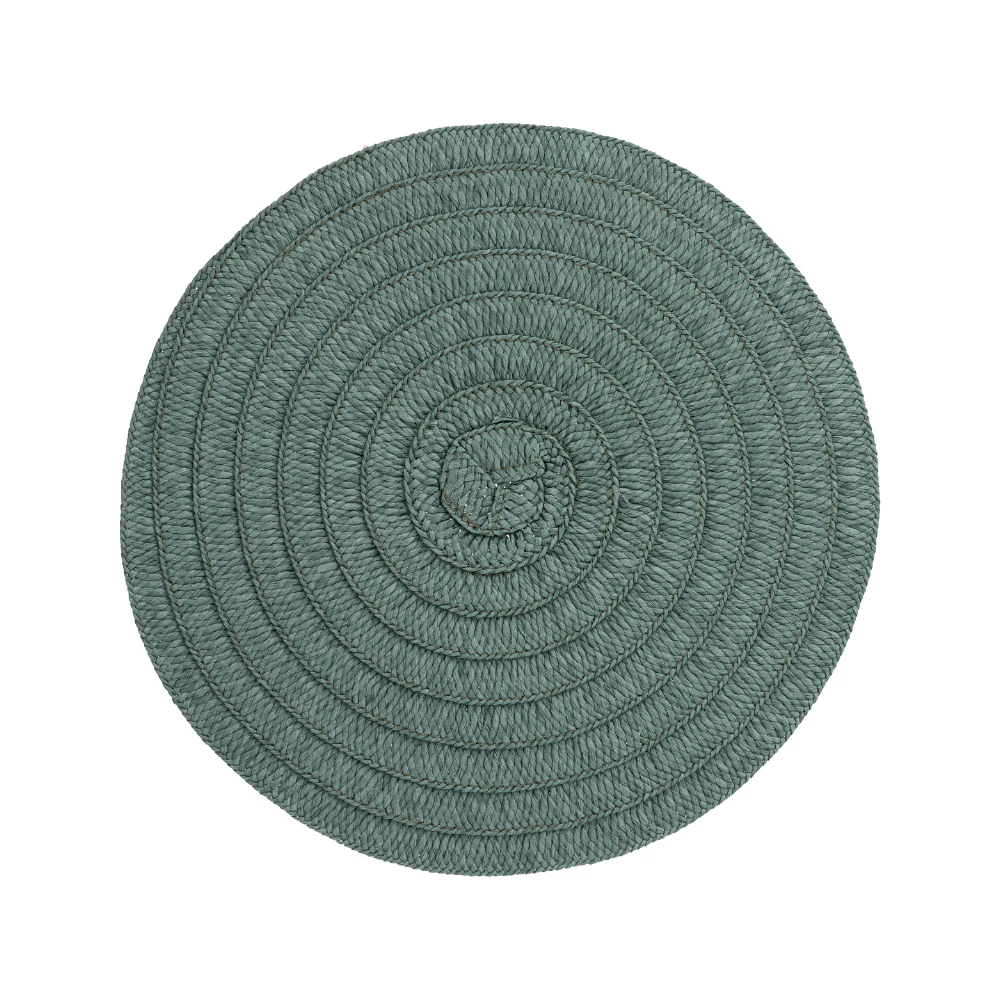 Secret de Gourmet Olivia Round Woven Placemat | 38cm, Green