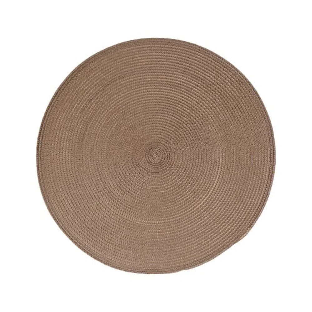 Secret de Gourmet Taupe Woven Round Placemat | 38cm Diameter