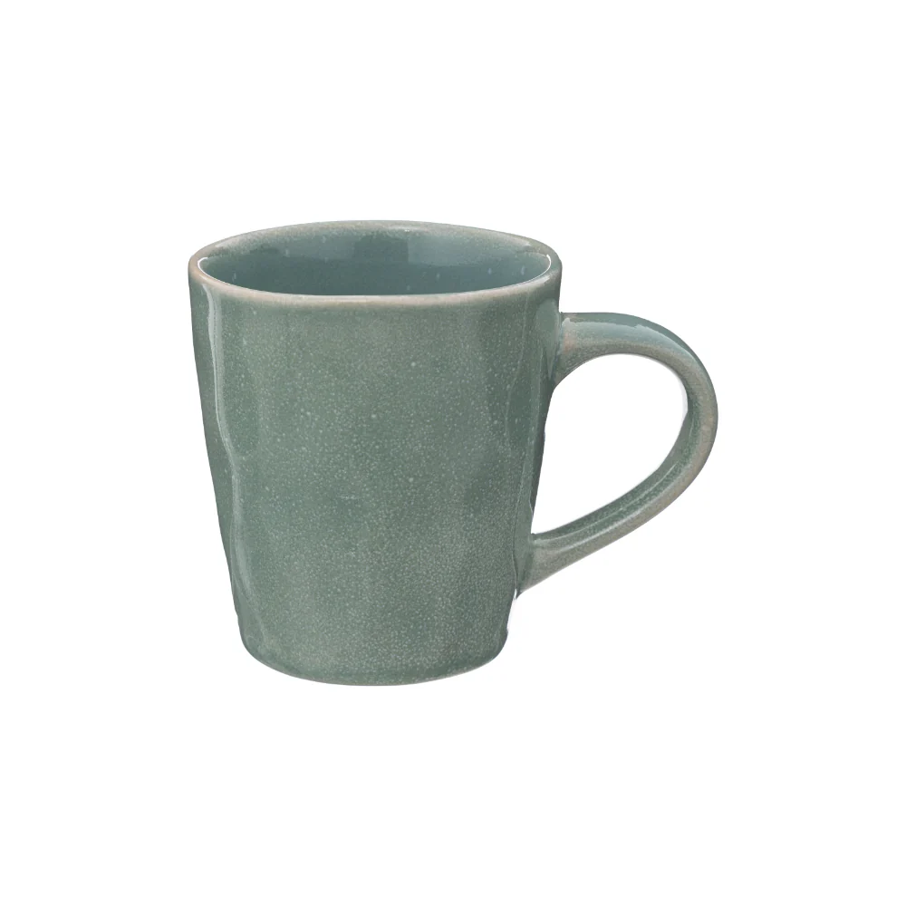 Secret de Gourmet Zoe Green Glazed Mug | 350ml, Speckled Finish
