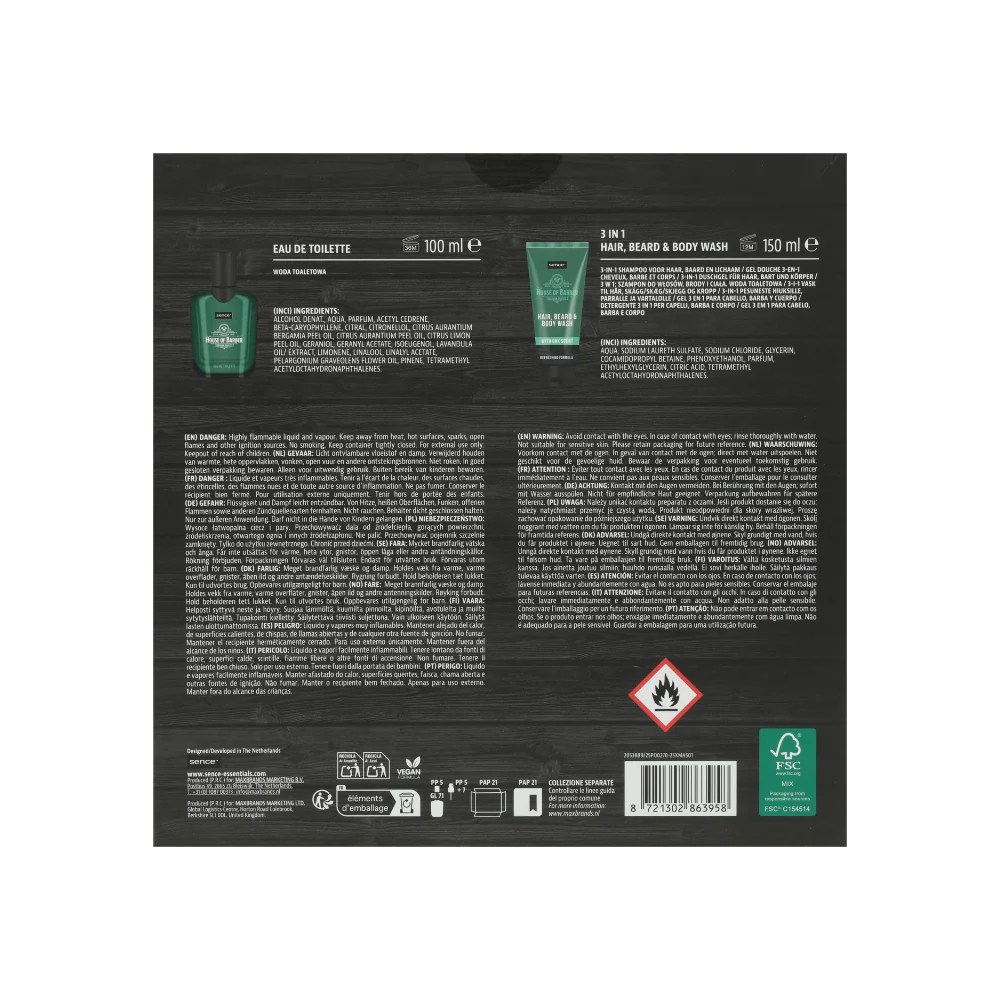 Sence Collecton House of Barber for Men Perfume Gift Set | 2 Pieces - Image 3