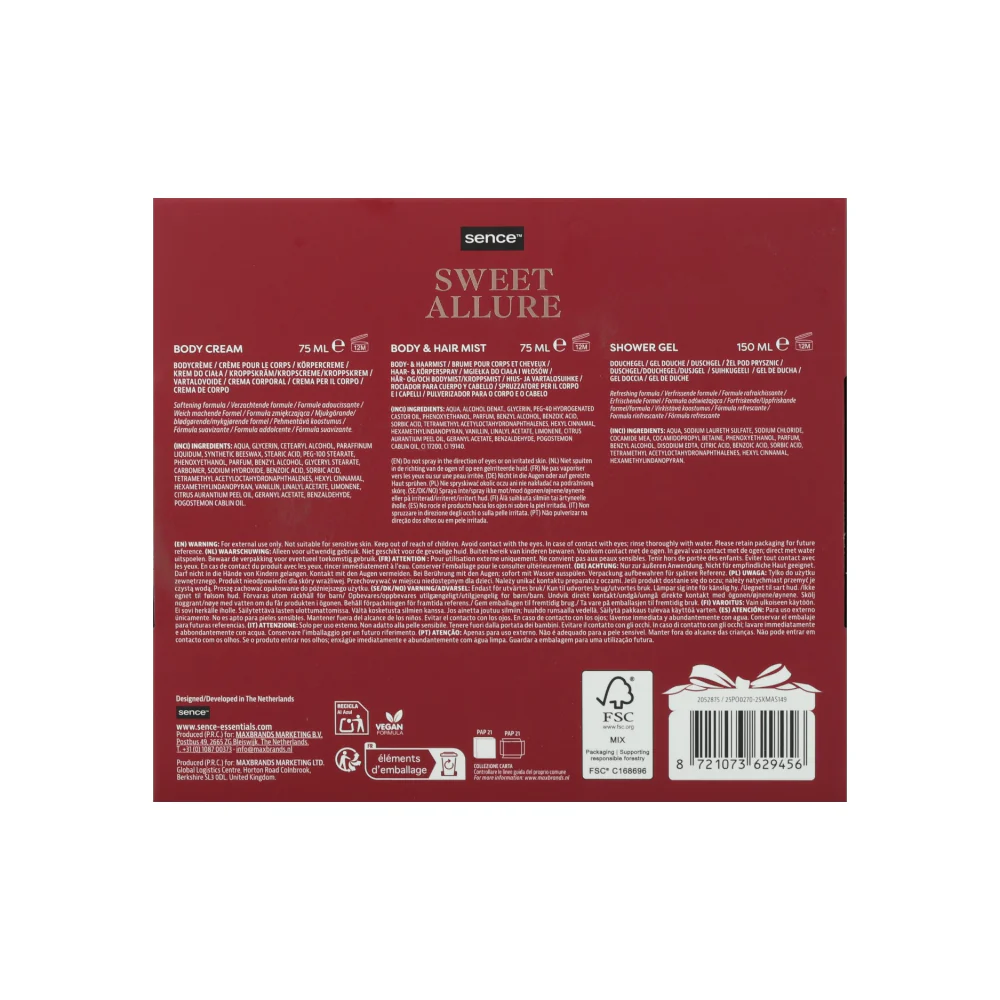 Sence Collecton Allure Body Care Gift Set | 3 Body Care Pieces - Image 3