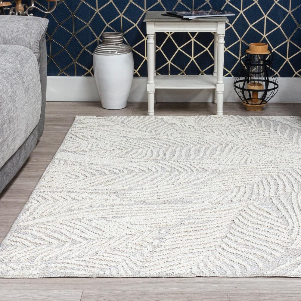 Serenity Leaves Rug | Soft, Textured Rug for Elegant Interiors - Image 2