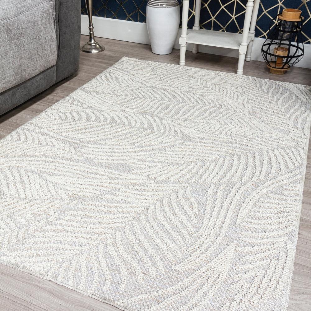 Serenity Leaves Rug | Soft, Textured Rug for Elegant Interiors - Image 4
