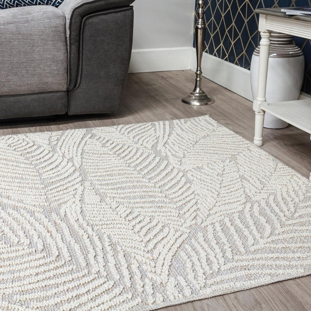 Serenity Leaves Rug | Soft, Textured Rug for Elegant Interiors - Image 5