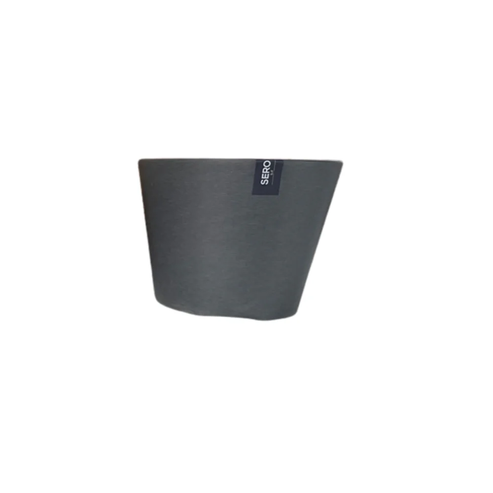 Sero Slate Grey Tapered Plant Pot | 26cm, Contemporary Design