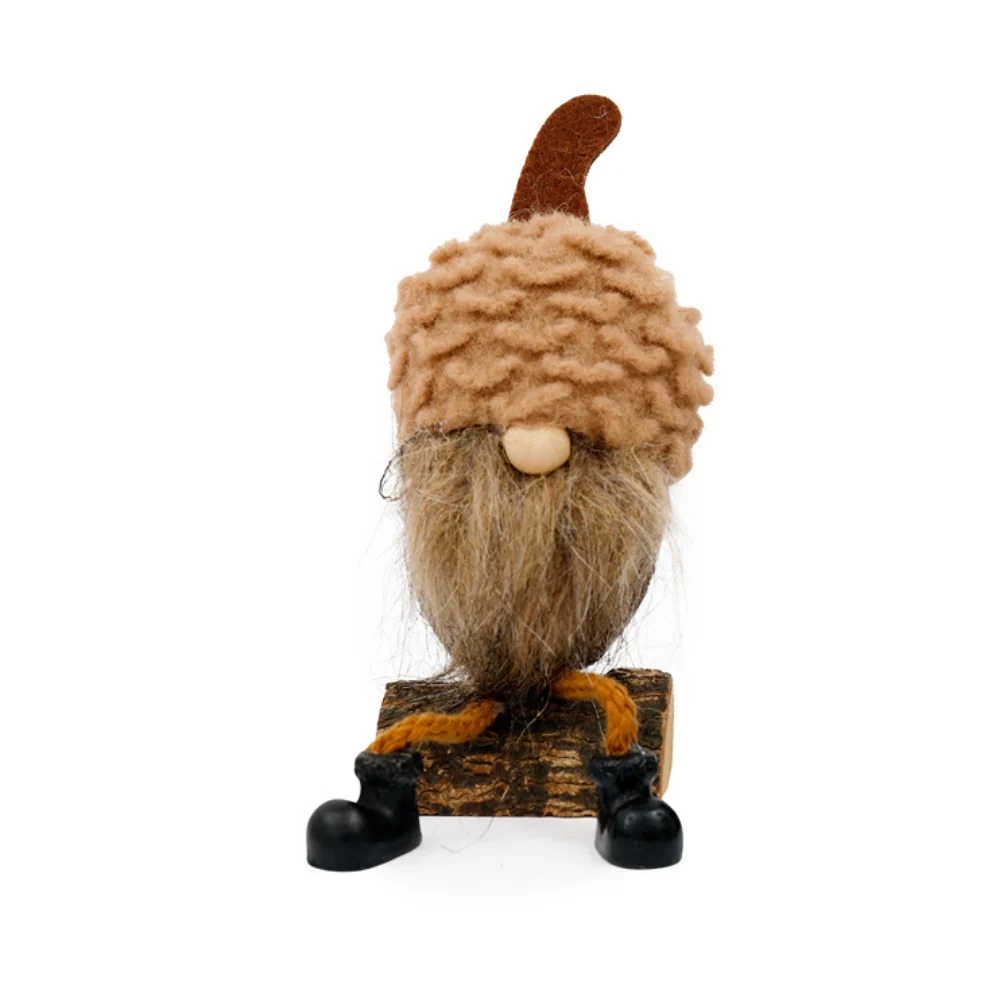 SIL Acorn Hat Gonk On Log | 6x17cm - Image 2