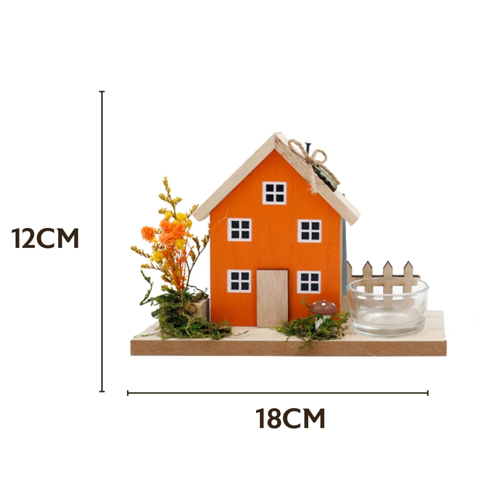 SIL Autumn House Tealight Holder | 18x12cm - Image 4