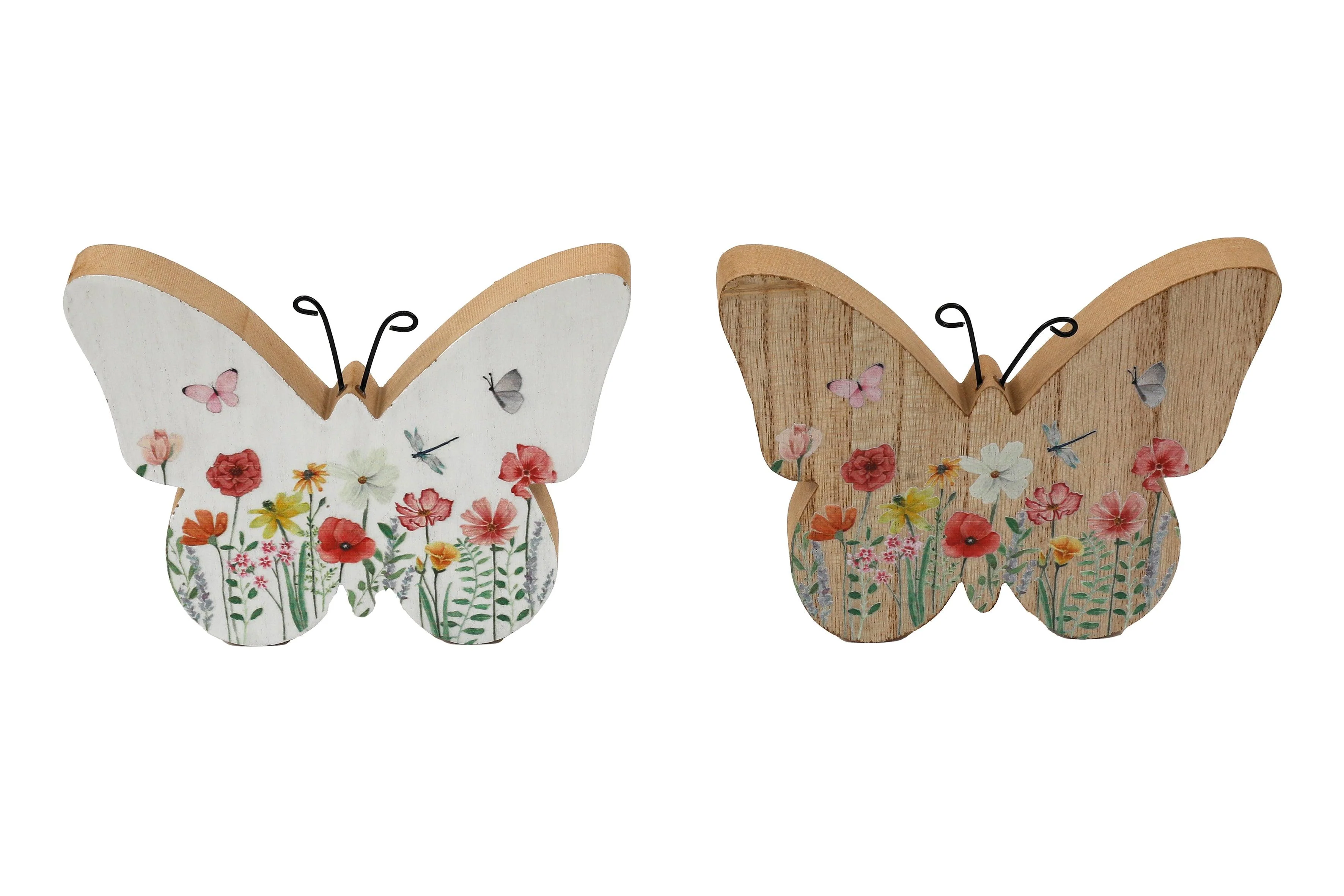 SIL Printed Butterfly Wall Deco | 17x13cm Wood & Metal