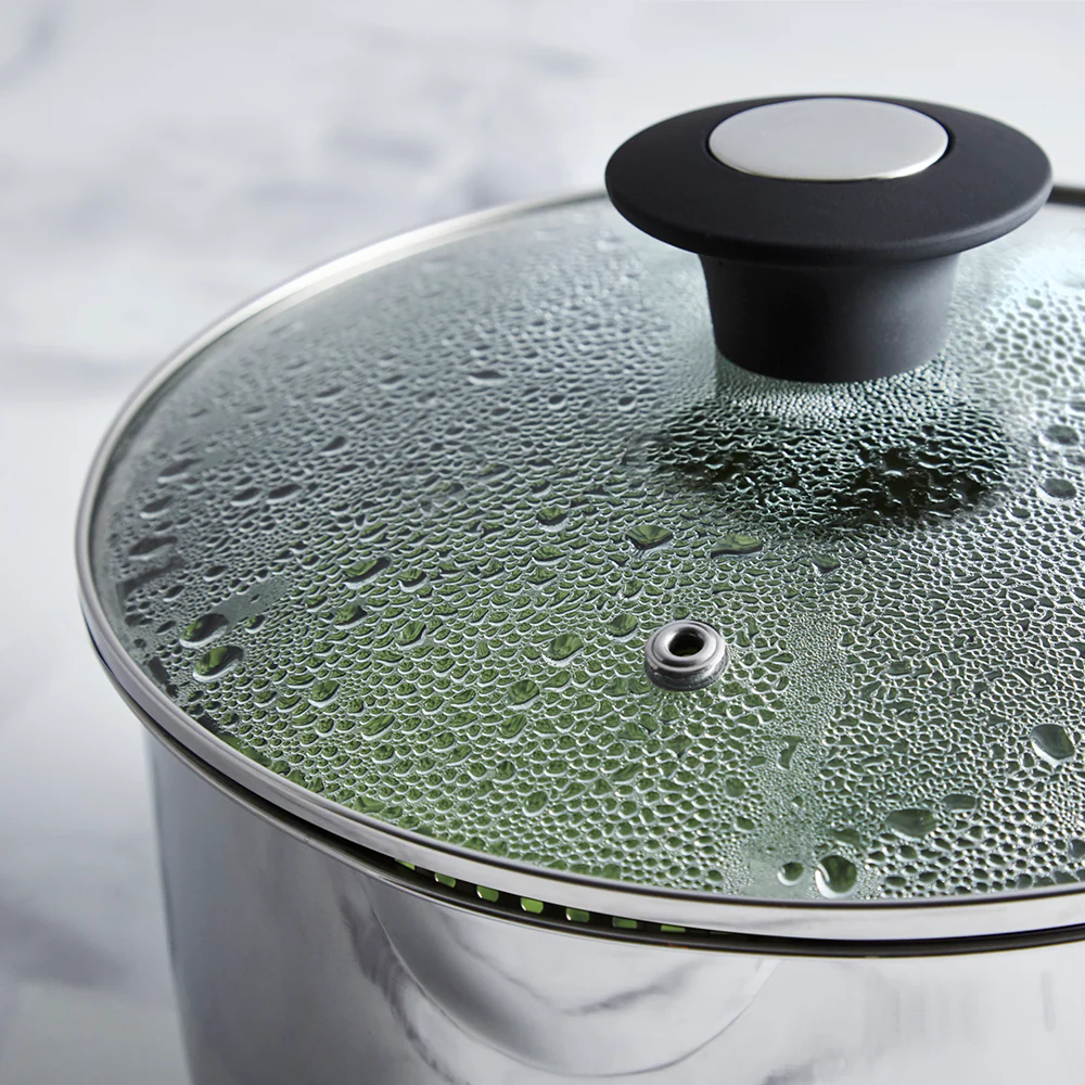 Simply Home Stainless Steel Saucepan with Draining Lid | 20cm - Image 6