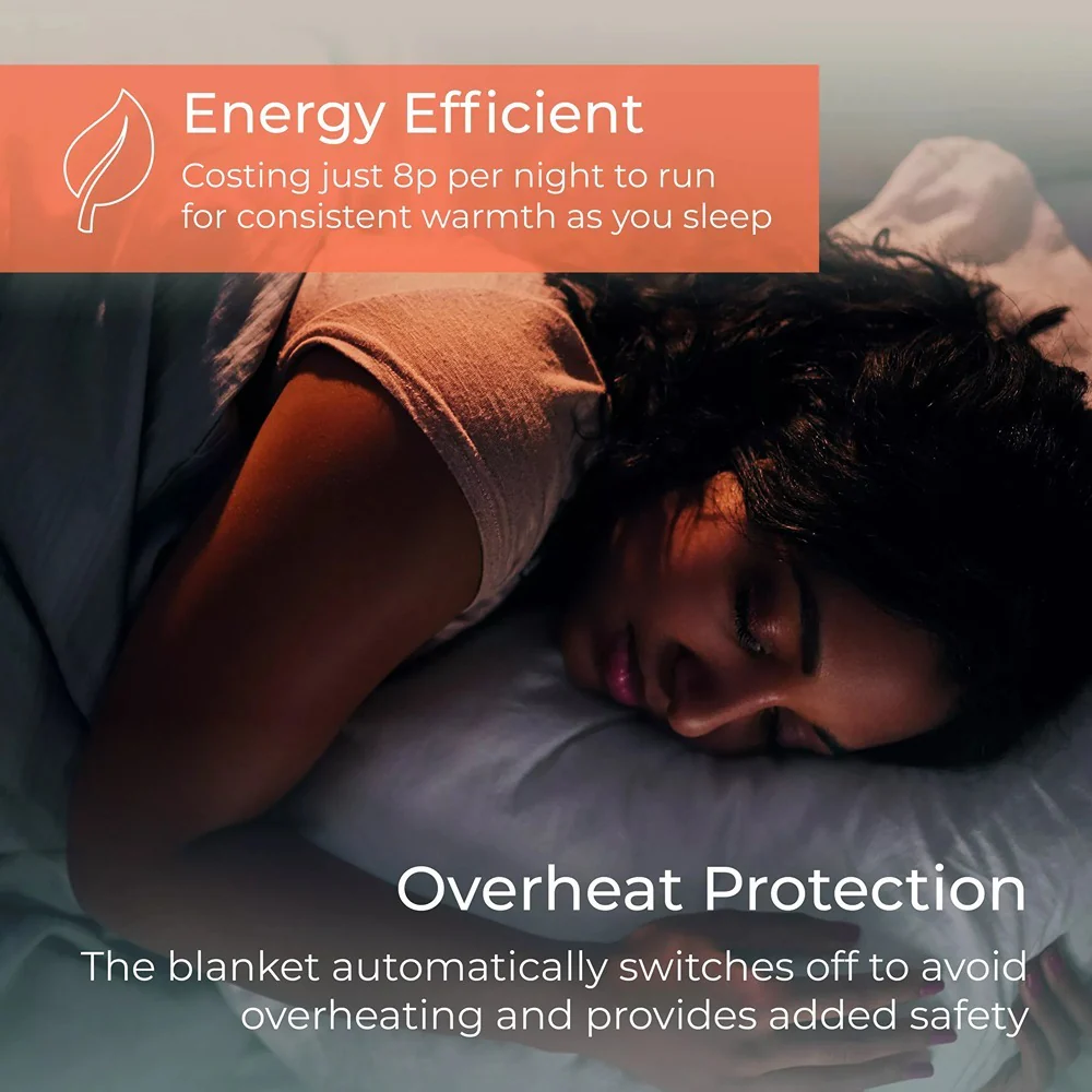 Single Heated Underblanket Electric Blanket | 135 x 65 cm, 3 Heat Settings - Image 5